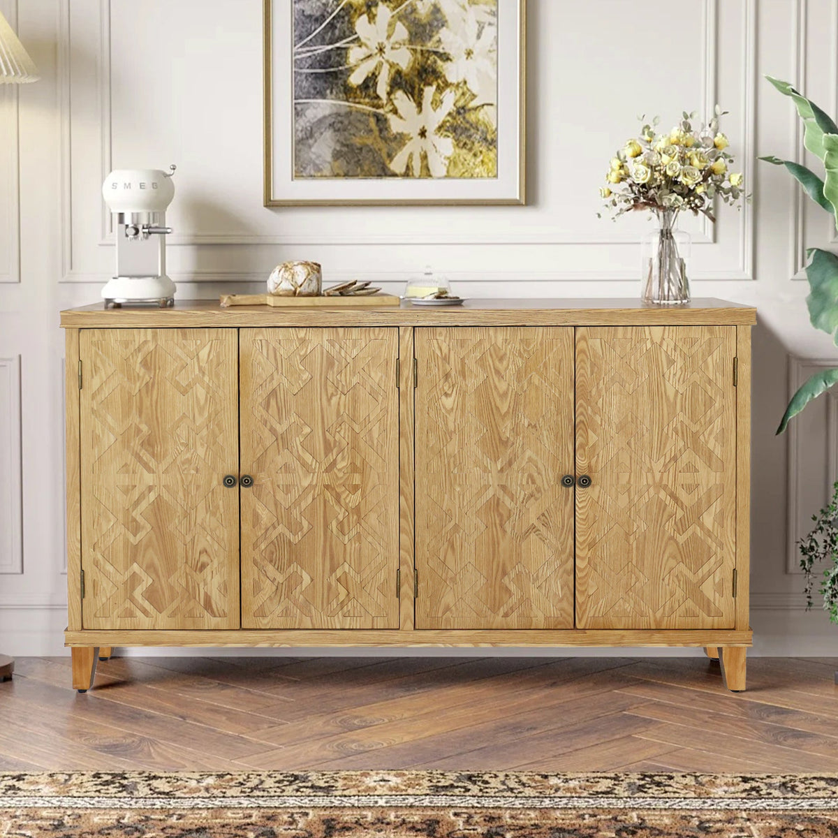 59" Vintage Corner Cabinet