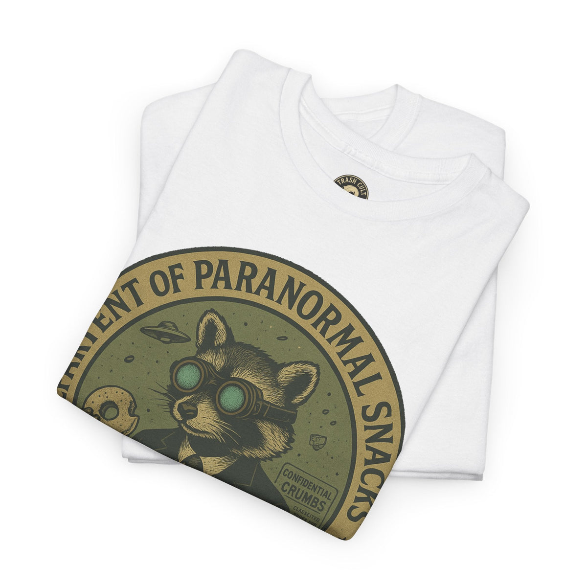 Department of Paranormal Snacks Shirt – Trash Cult Supply Co – Vintage Cryptid Division Tee – Gildan 5000