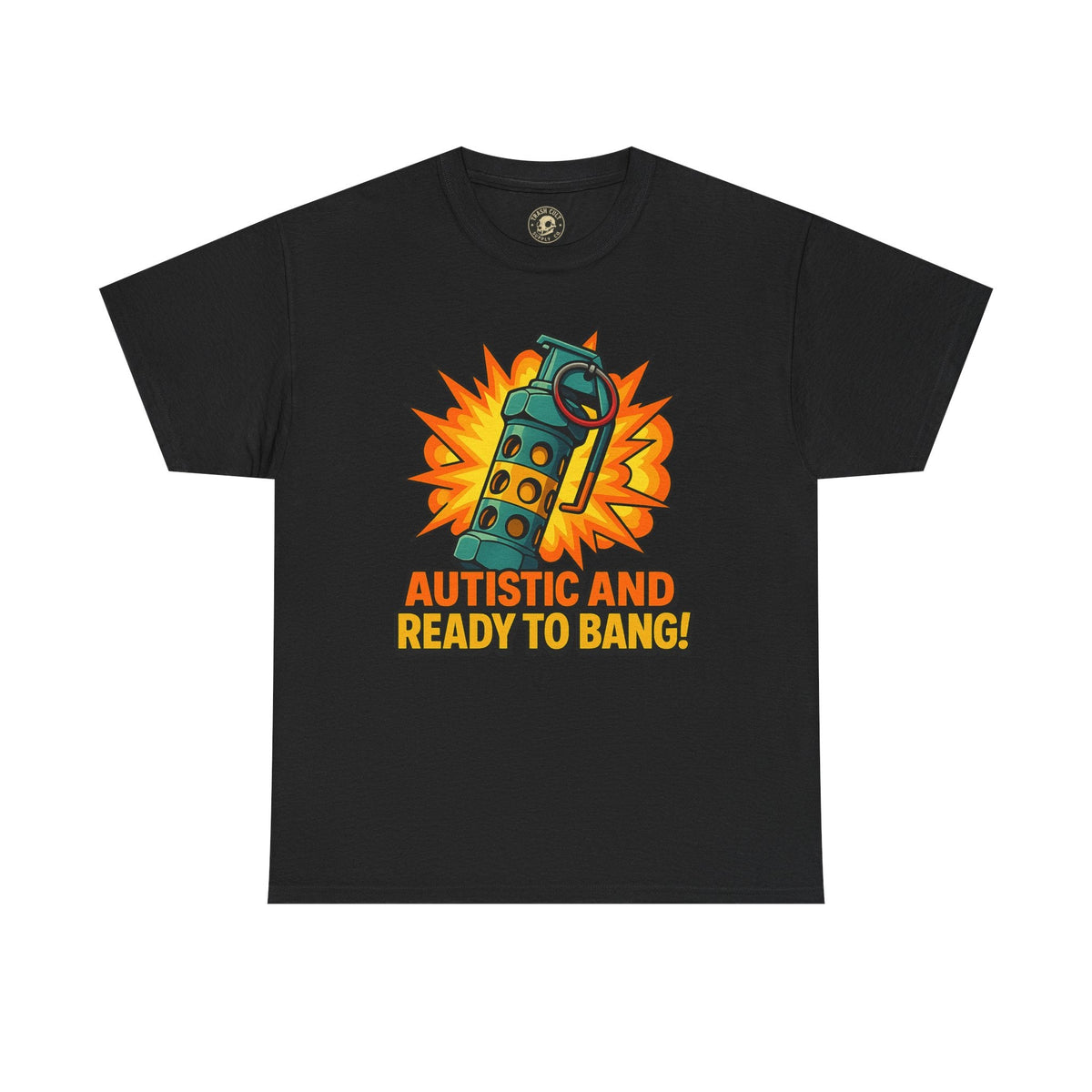 Autistic and Ready to Bang! Unisex Heavy Cotton Tee | Fun Graphic Tee, Autistic Pride, Gift for Autism Awareness, Casual Wear