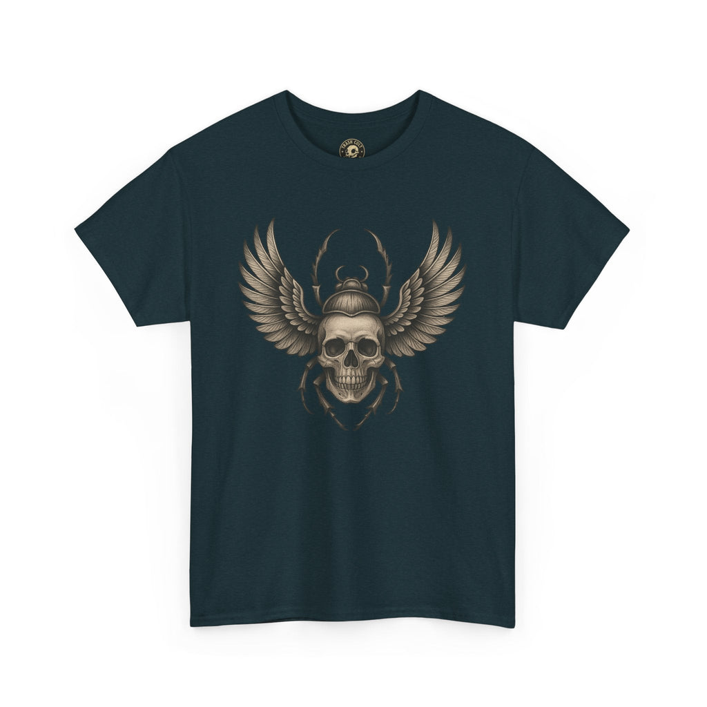 Winged Skull Scarab Shirt – Dark Gothic Beetle Graphic Tee – Gildan 5000 Unisex