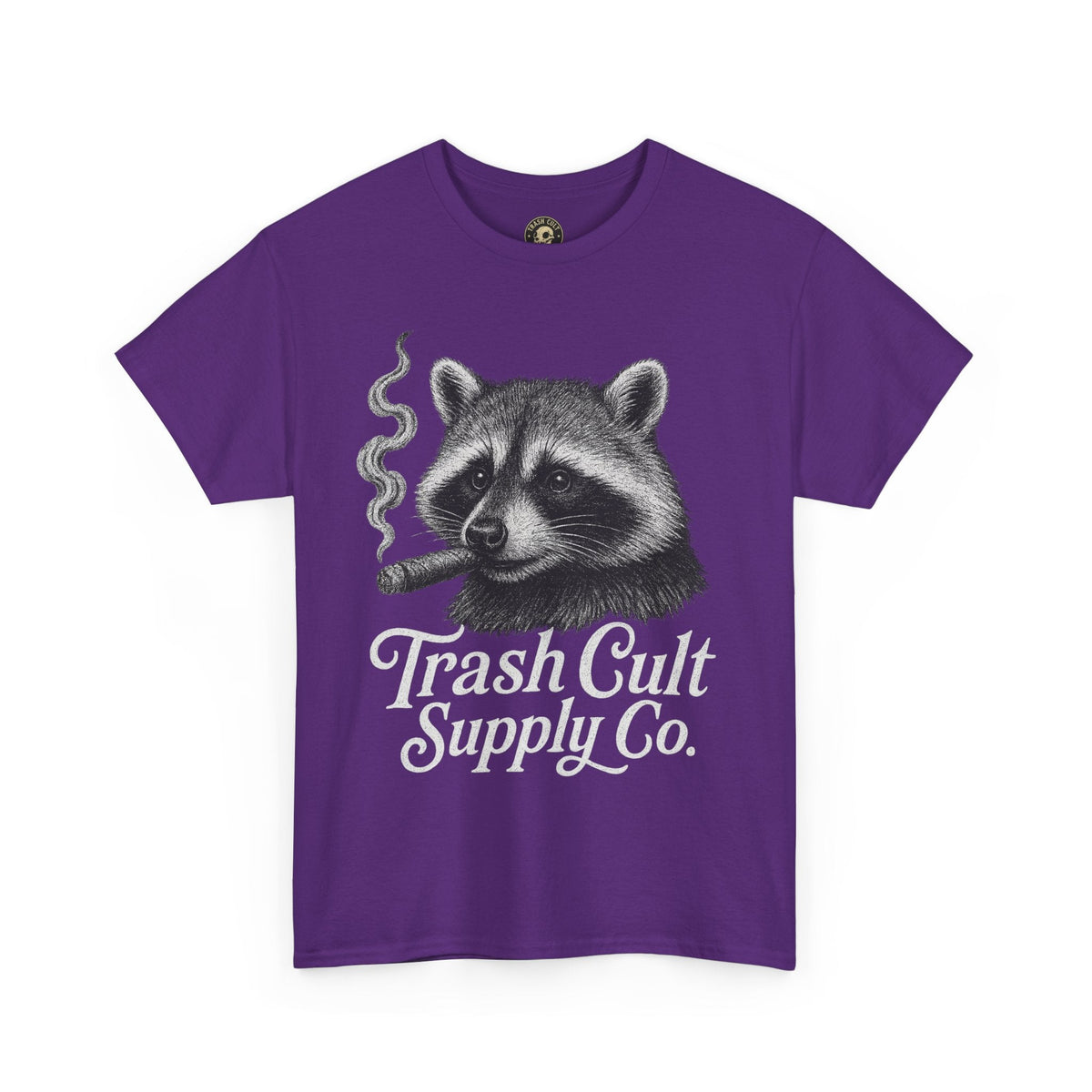 Monochrome Raccoon Cigar Shirt – Trash Cult Supply Co. | Gildan 5000 Tee