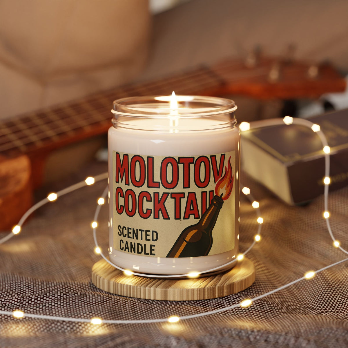Molotov Cocktail Scented Soy Candle | Unique Home Decor, Gift for Friends, Relaxing Aromas, Candle Lover's Gift, Party Favor