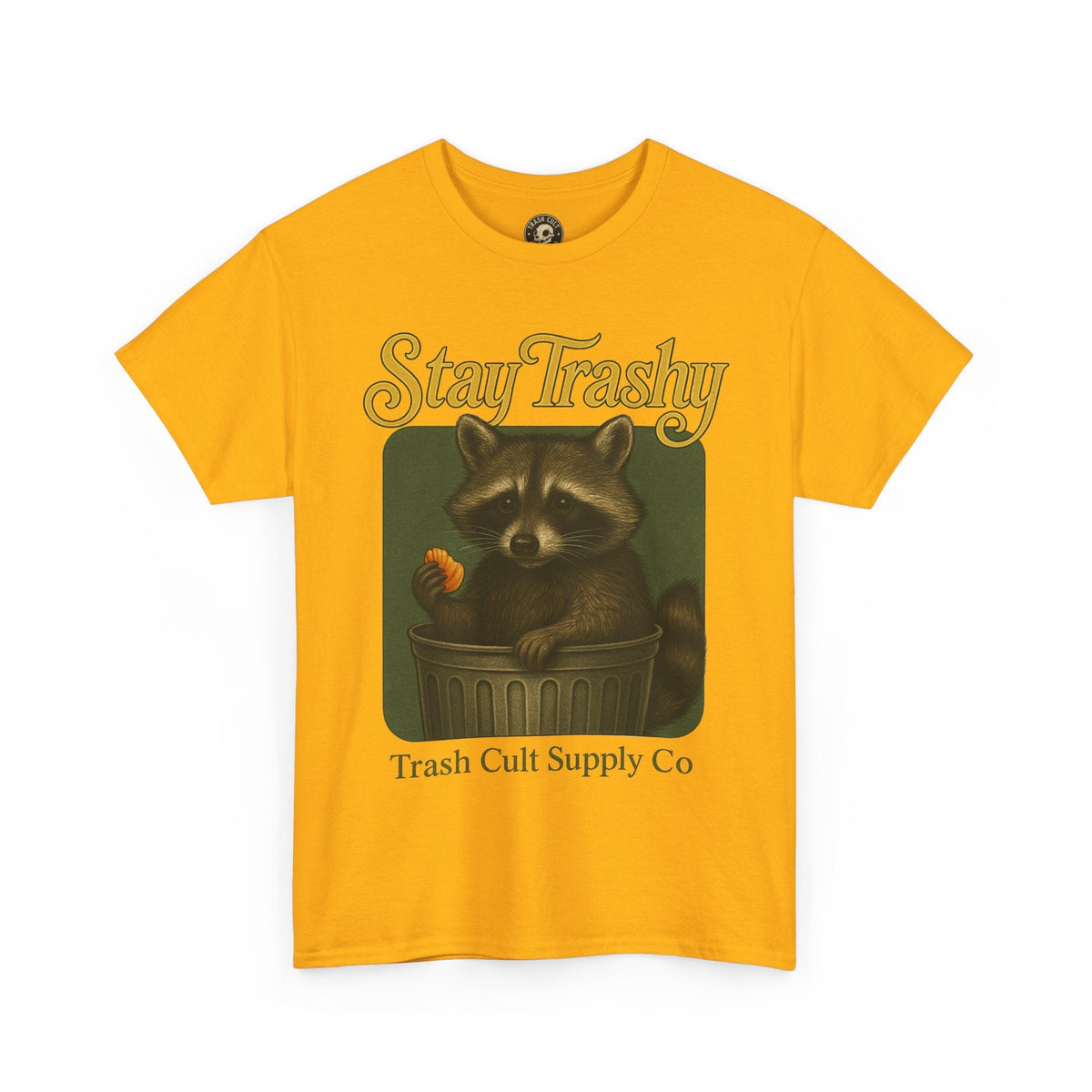 Stay Trashy Raccoon T-Shirt – Vintage-Style Cute Trash Panda | Trash Cult Supply Co | Gildan 5000