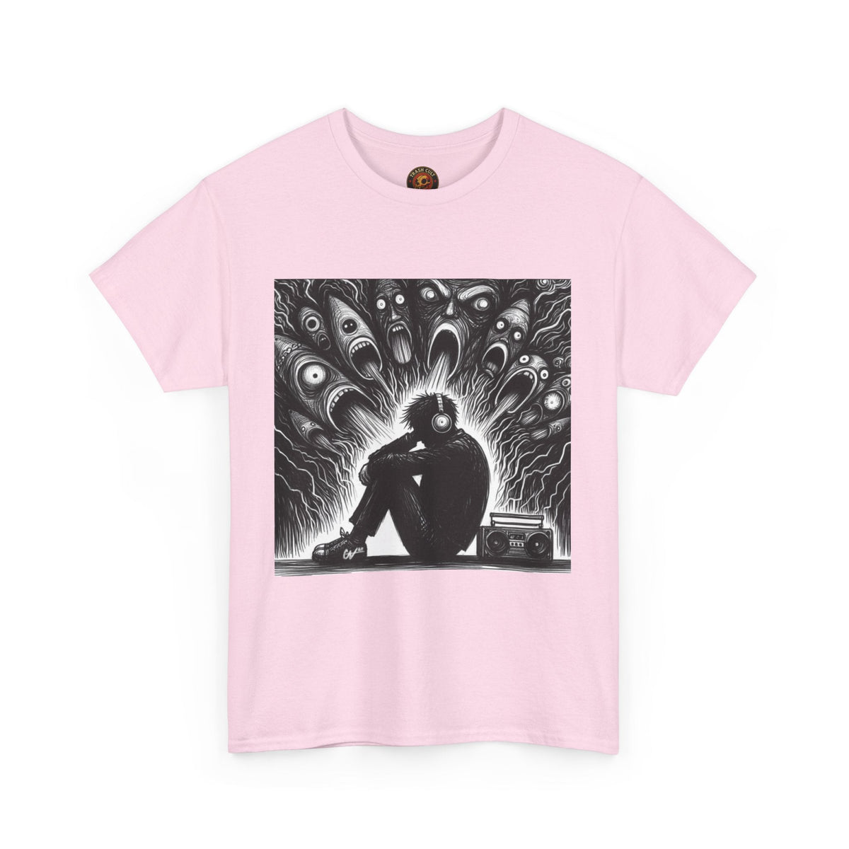 Xian Allen x Trash Cult Shirt – “Turn It Up Louder” | Screaming Chaos Headphones Tee