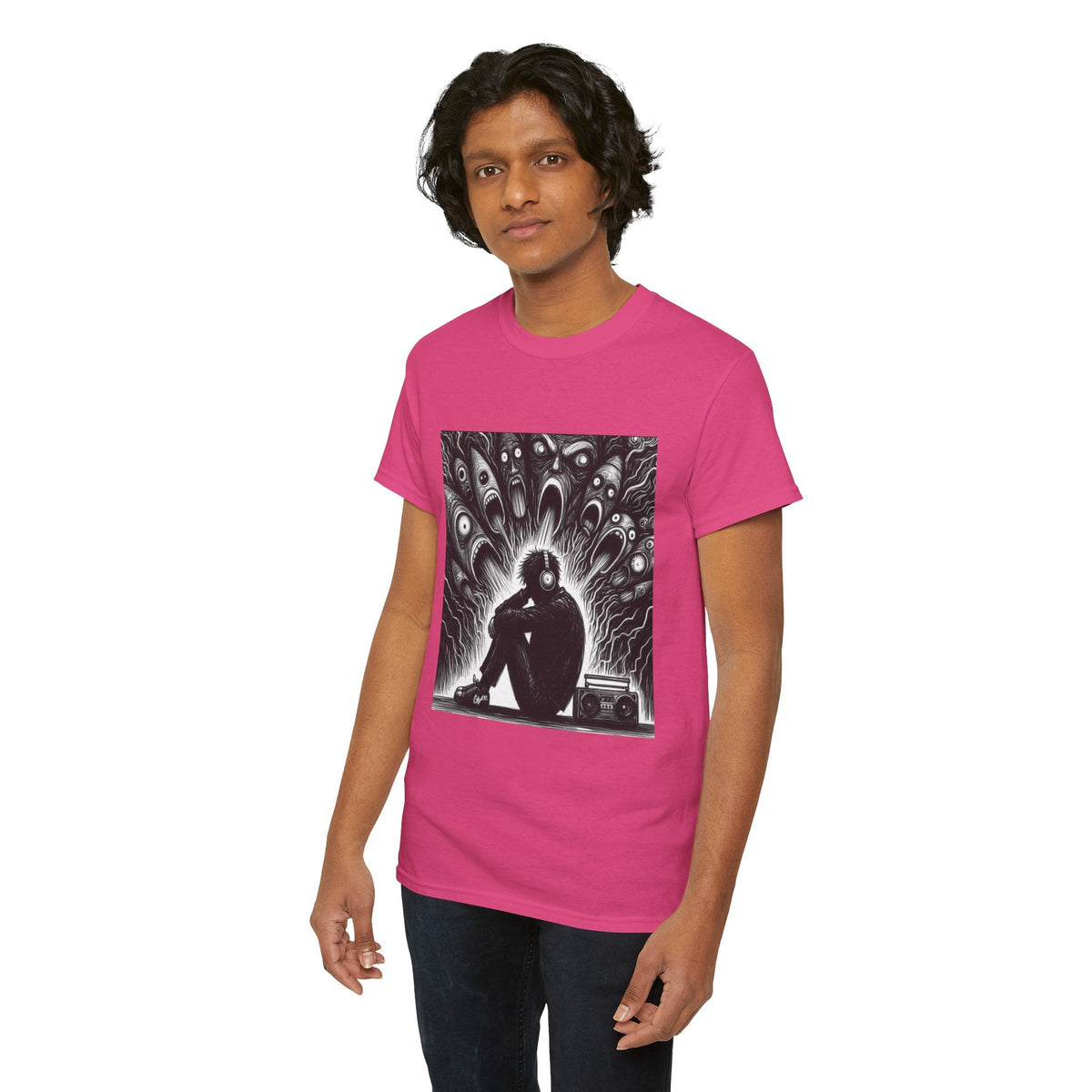 Xian Allen x Trash Cult Shirt – “Turn It Up Louder” | Screaming Chaos Headphones Tee
