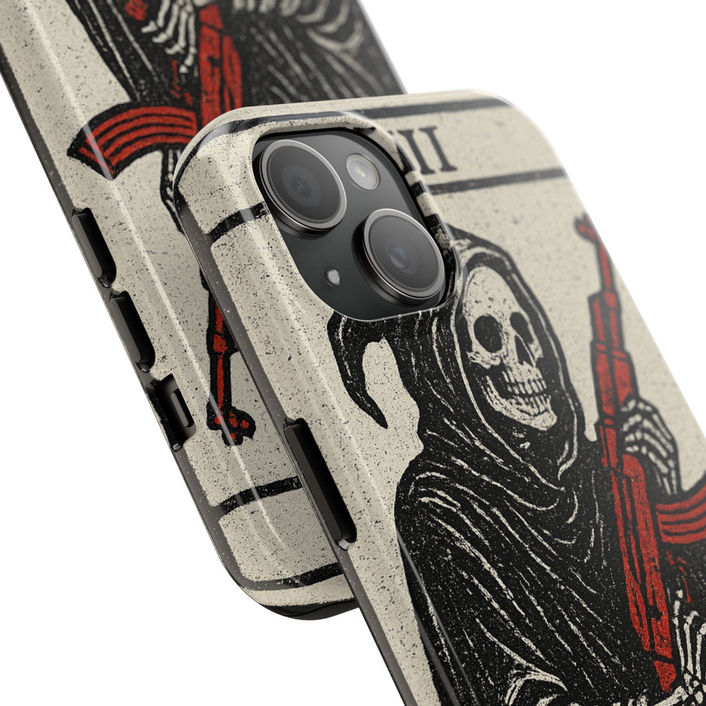 Grim Reaper Phone Case, Tough Phone Case for Gamers, Unique Smartphone Accessories, Halloween Decor, Death-Inspired Gift