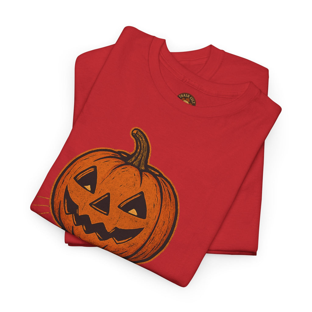 Black Cat Pumpkin Head Halloween T-Shirt – Jack O’Lantern Cat Design