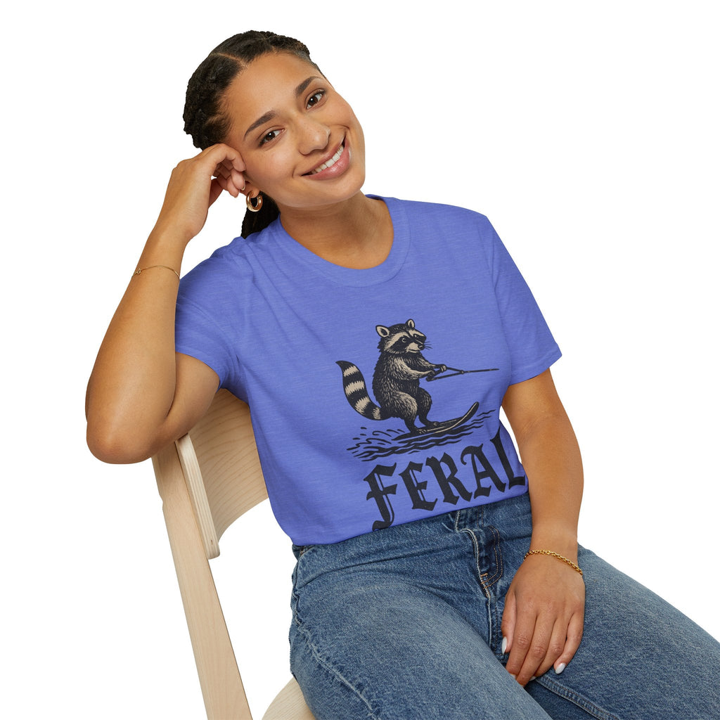 Feral Water Skiing Raccoon Vintage Shirt – Trash Cult Supply Co. | Gildan 2000 Softstyle
