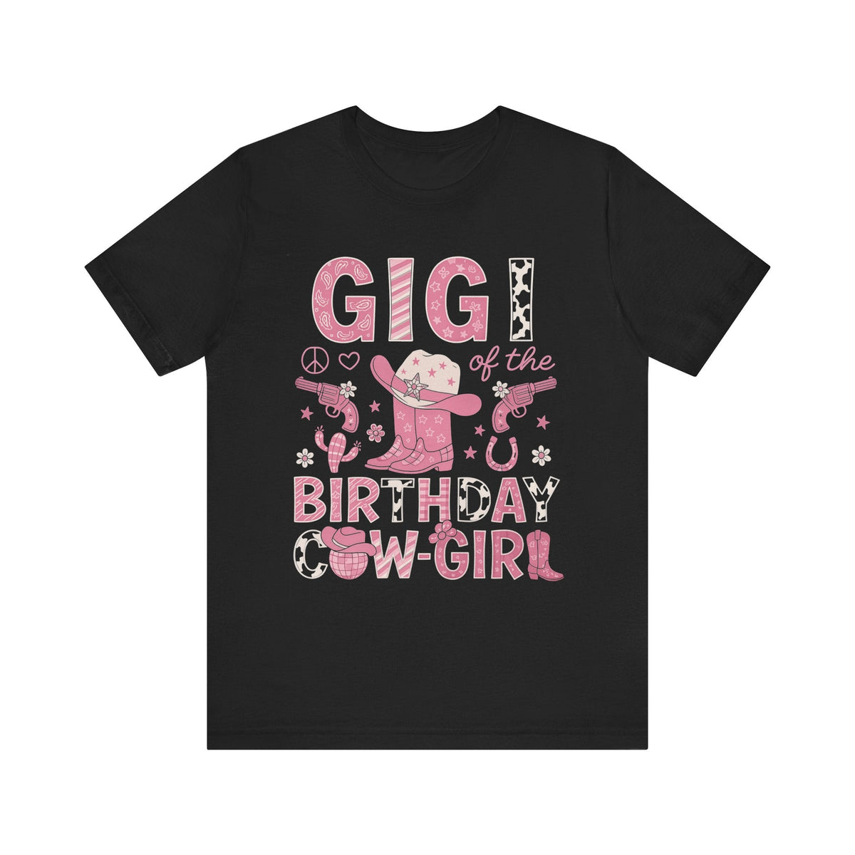 Gigi of the Birthday Cowgirl T-Shirt, Fun Birthday Tee, Gift for Cowgirl Lovers, Rodeo Theme Shirt, Western Apparel, Kids Birthday Tee