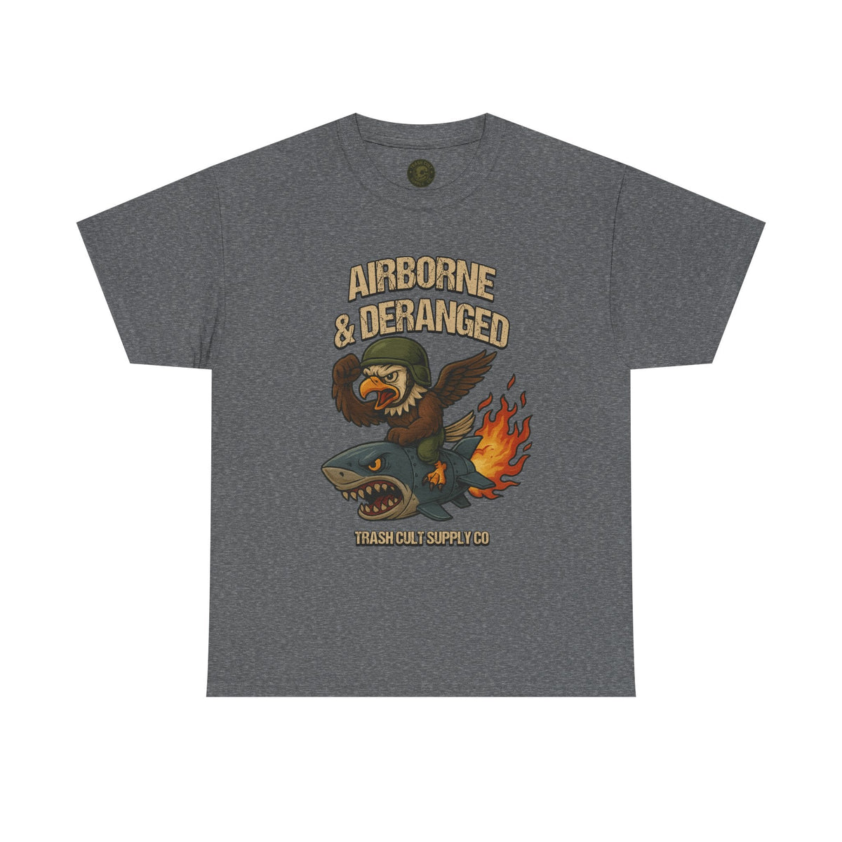 Airborne & Deranged T-Shirt – Trash Cult Supply Co. | Gildan 5000 Heavy Cotton Tee