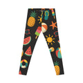 Bright Summer Vibe Leggings – Tropical Print Workout Pants for Women | Fun Beachwear & Gifts
