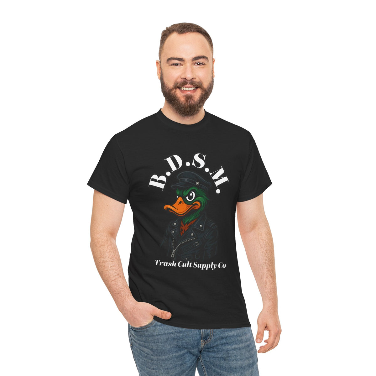 BDSM Mallard Duck Biker Shirt – Funny Biker Duck Tee on Gildan 5000