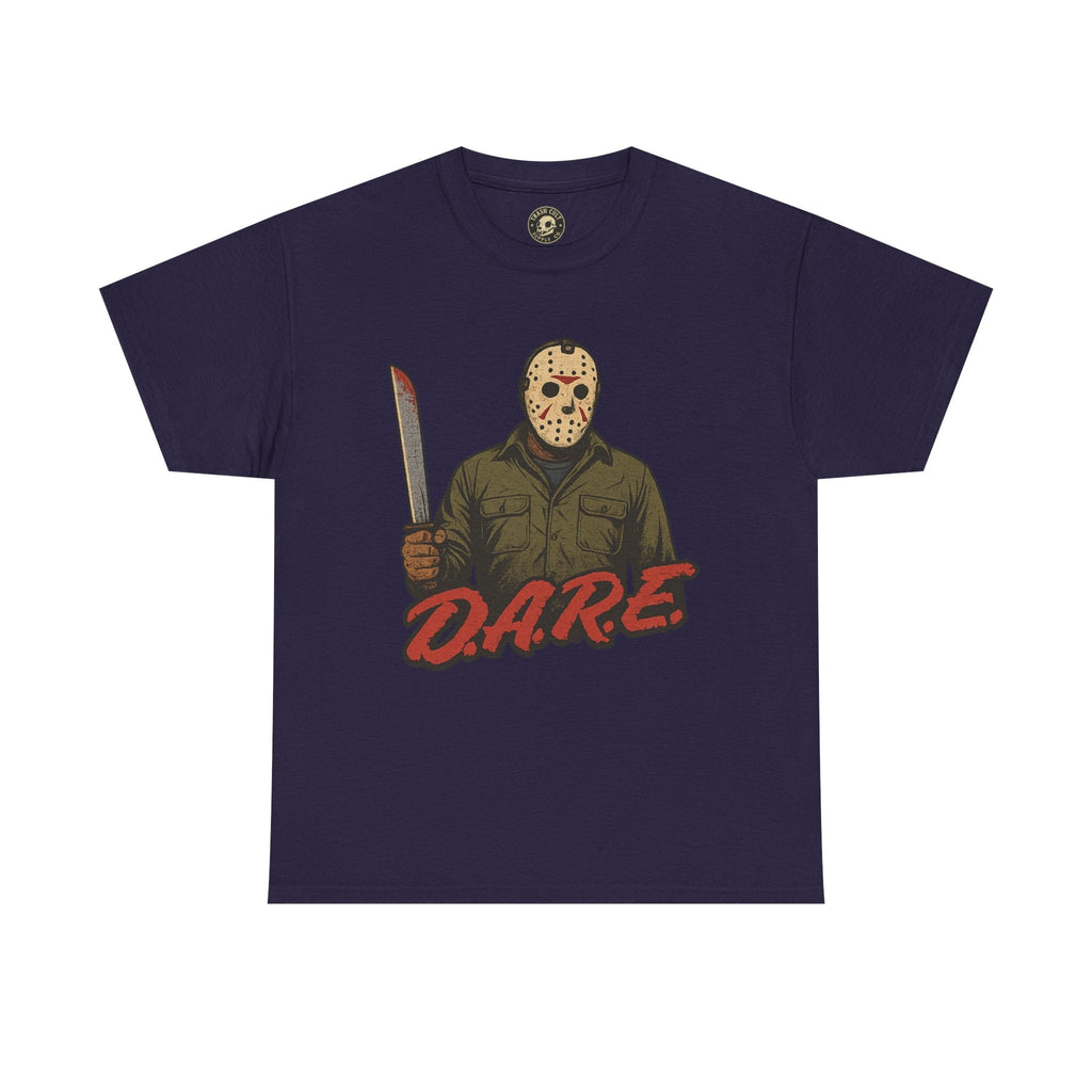 Jason Voorhees D.A.R.E. Parody Shirt – 1980s Horror Meme Tee | Gildan 5000 Slasher Graphic