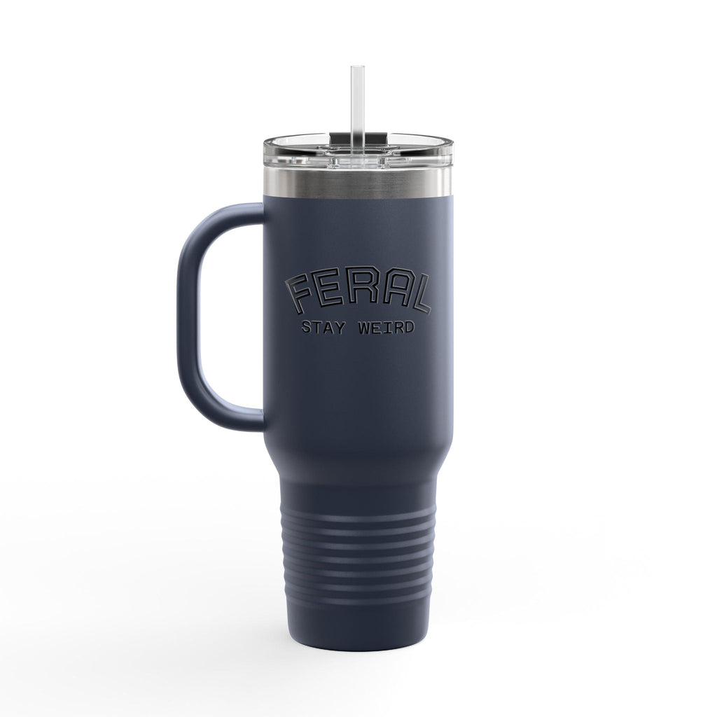 40oz Insulated Travel Mug with Handle – Leak-Proof Stainless Steel Tumbler for Hot & Cold Drinks | Trash Cult / FERAL Edition