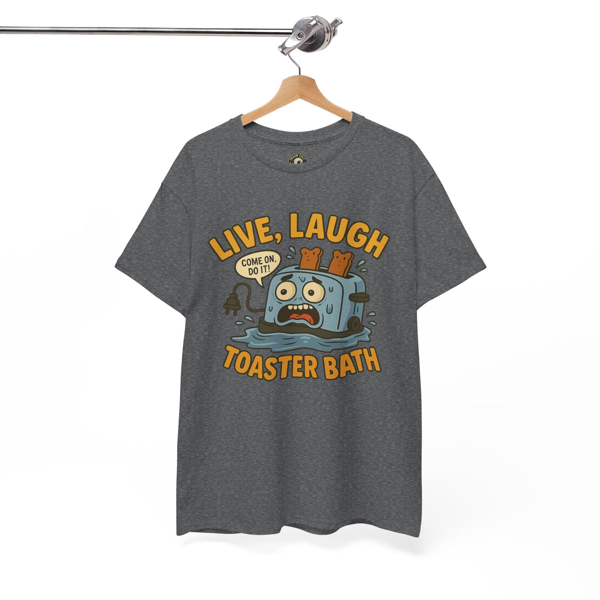 Funny Toaster Bath Tee, Humorous Unisex Shirt, Gift for Friends, Lightweight Cotton Tee, Birthday Party Outfit