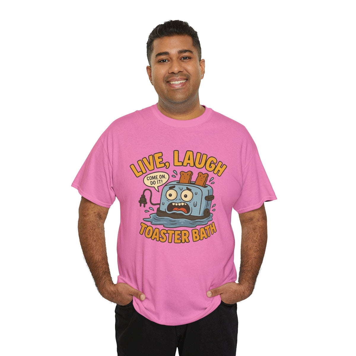 Funny Toaster Bath Tee, Humorous Unisex Shirt, Gift for Friends, Lightweight Cotton Tee, Birthday Party Outfit