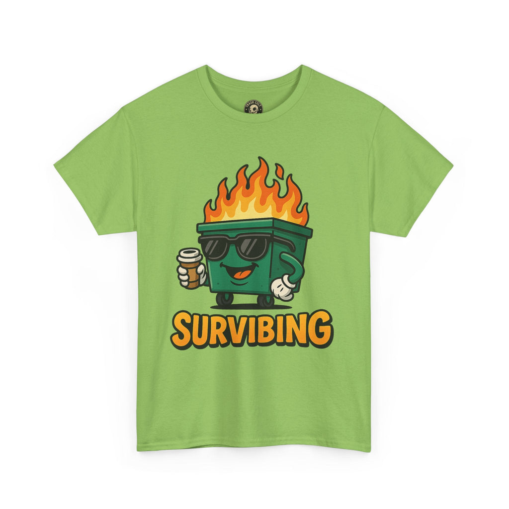 Surviving Coffee Vibes Unisex Heavy Cotton Tee, Perfect for Coffee Lovers, Funny Gift for Friends, Casual Wear, Everyday Mood T-Shirt