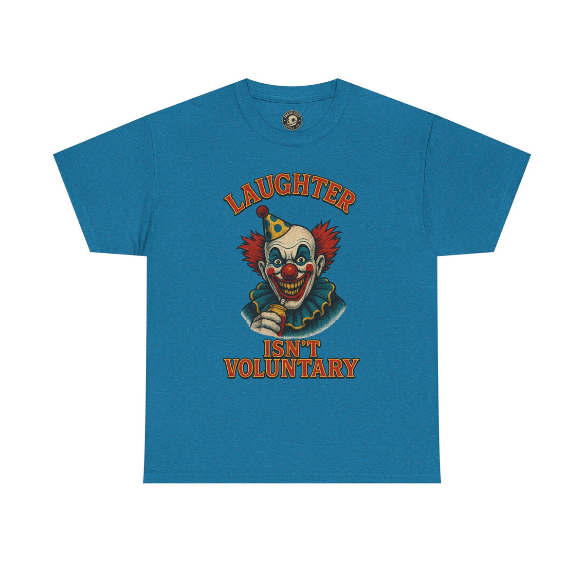 Laughter Isn’t Voluntary Creepy Clown Shirt – Circus Horror Tee – Gildan 5000