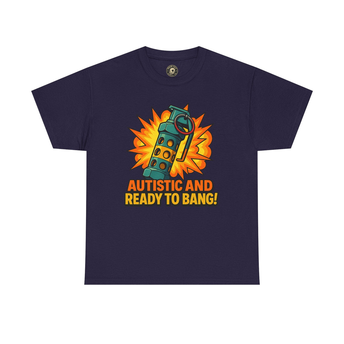 Autistic and Ready to Bang! Unisex Heavy Cotton Tee | Fun Graphic Tee, Autistic Pride, Gift for Autism Awareness, Casual Wear