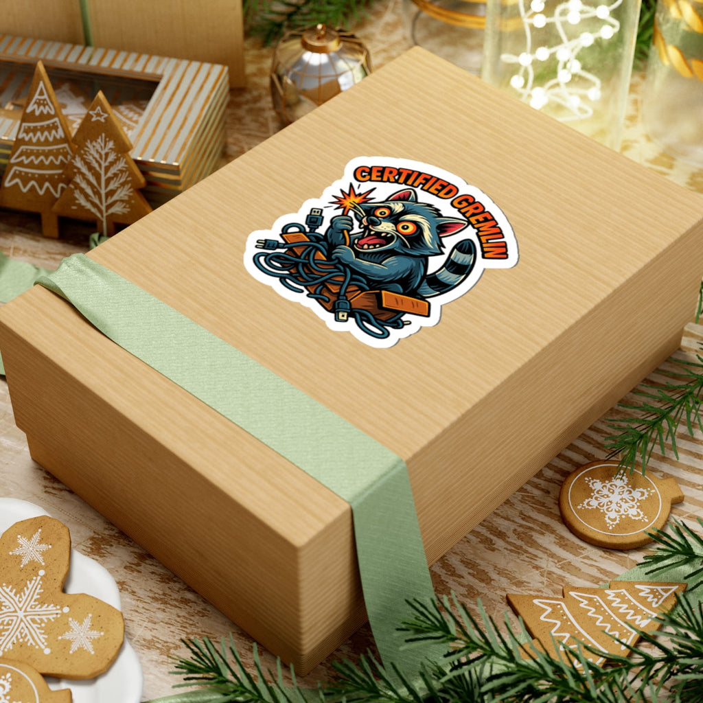 Certified Gremlin Kiss-Cut Stickers | Fun Decor, Laptop Accessories, Gift for Gamers & Tech Lovers, Party Favors, Retro Vibe