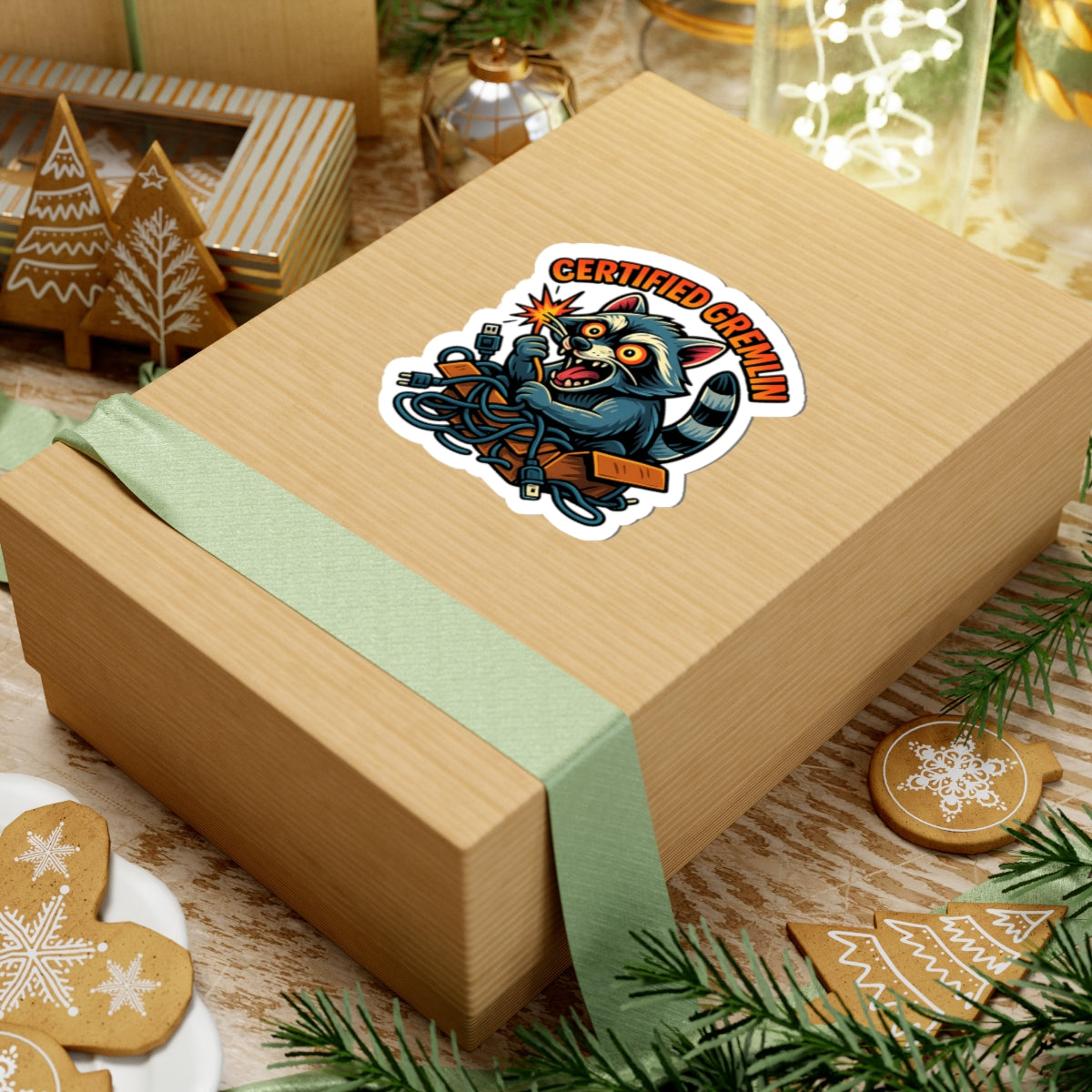 Certified Gremlin Kiss-Cut Stickers | Fun Decor, Laptop Accessories, Gift for Gamers & Tech Lovers, Party Favors, Retro Vibe