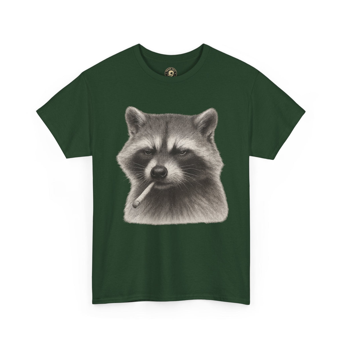 Dirty Harry Raccoon Halftone Shirt – Soft Grit Aesthetic, Smoking Trash Panda Graphic Tee