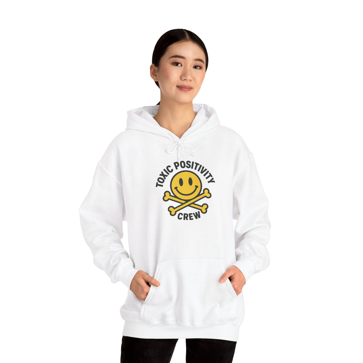 Toxic Positivity Hoodie | Unisex Hooded Sweatshirt | Comfortable Casual Wear, Gift for Friends, Positive Vibes, Streetwear Style