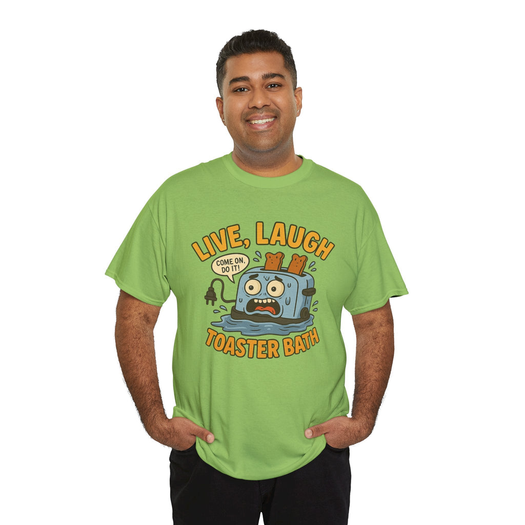 Funny Toaster Bath Tee, Humorous Unisex Shirt, Gift for Friends, Lightweight Cotton Tee, Birthday Party Outfit
