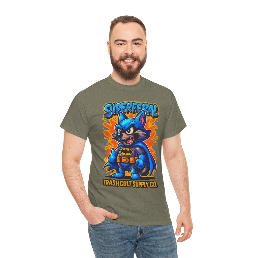 SuperFeral Raccoon Graffiti Shirt – Bold New School Superhero Streetwear | Trash Cult Supply Co