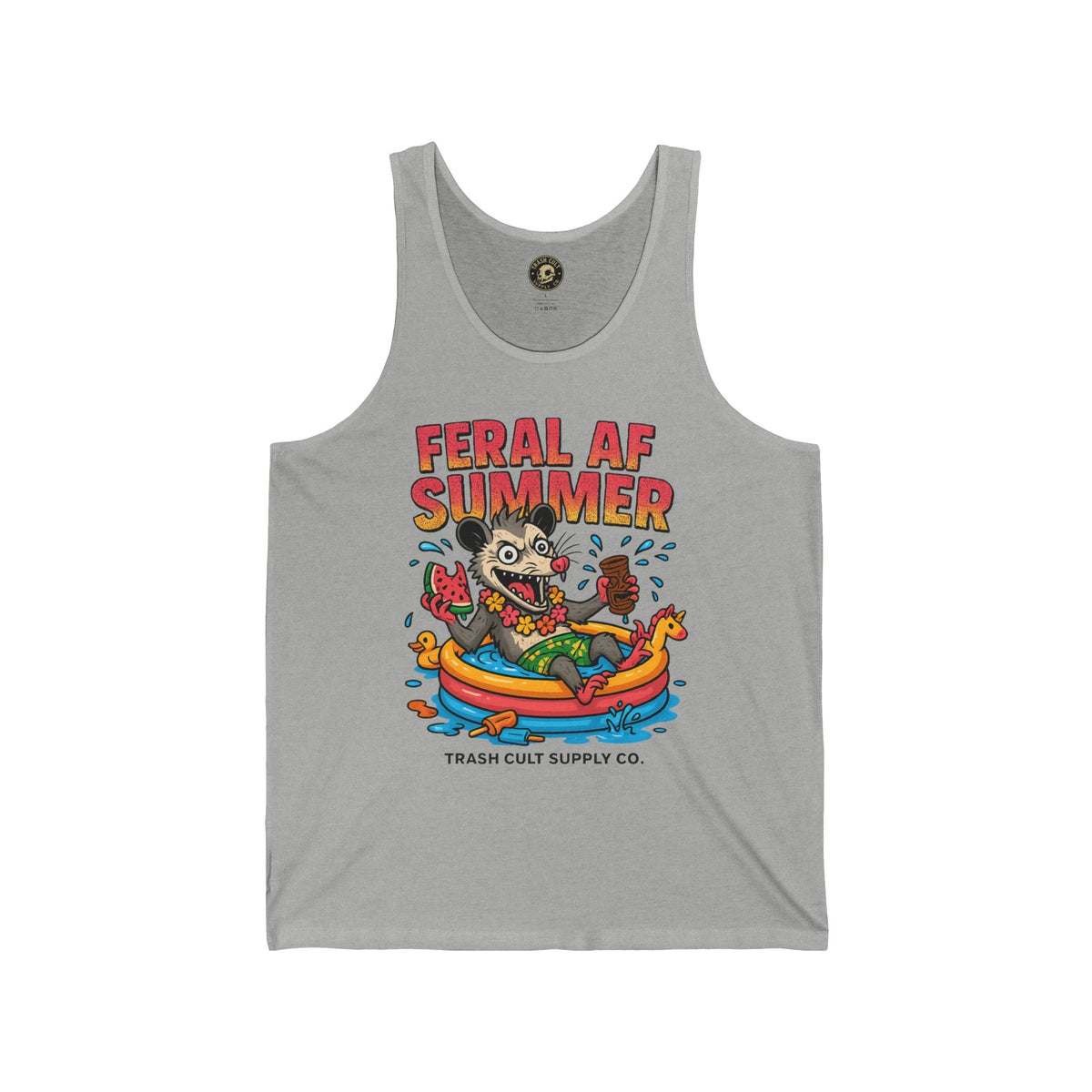 Feral AF Summer Possum Jersey Tank Top | Trash Cult Supply Co.