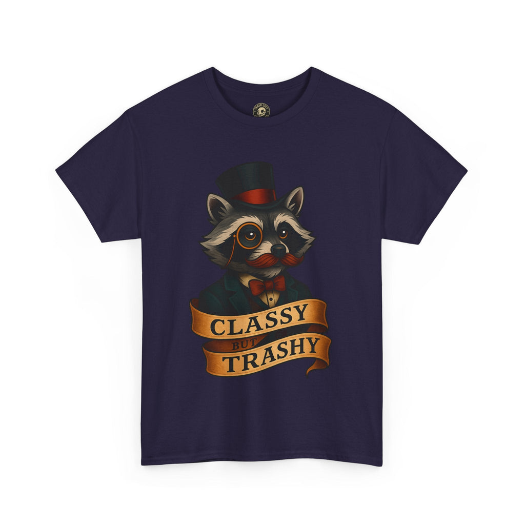 Classy Trashy Raccoon Tee, Unisex Heavy Cotton Tee, Funny Animal Shirt, Unique Gift, Casual Wear, Vintage Style T-Shirt