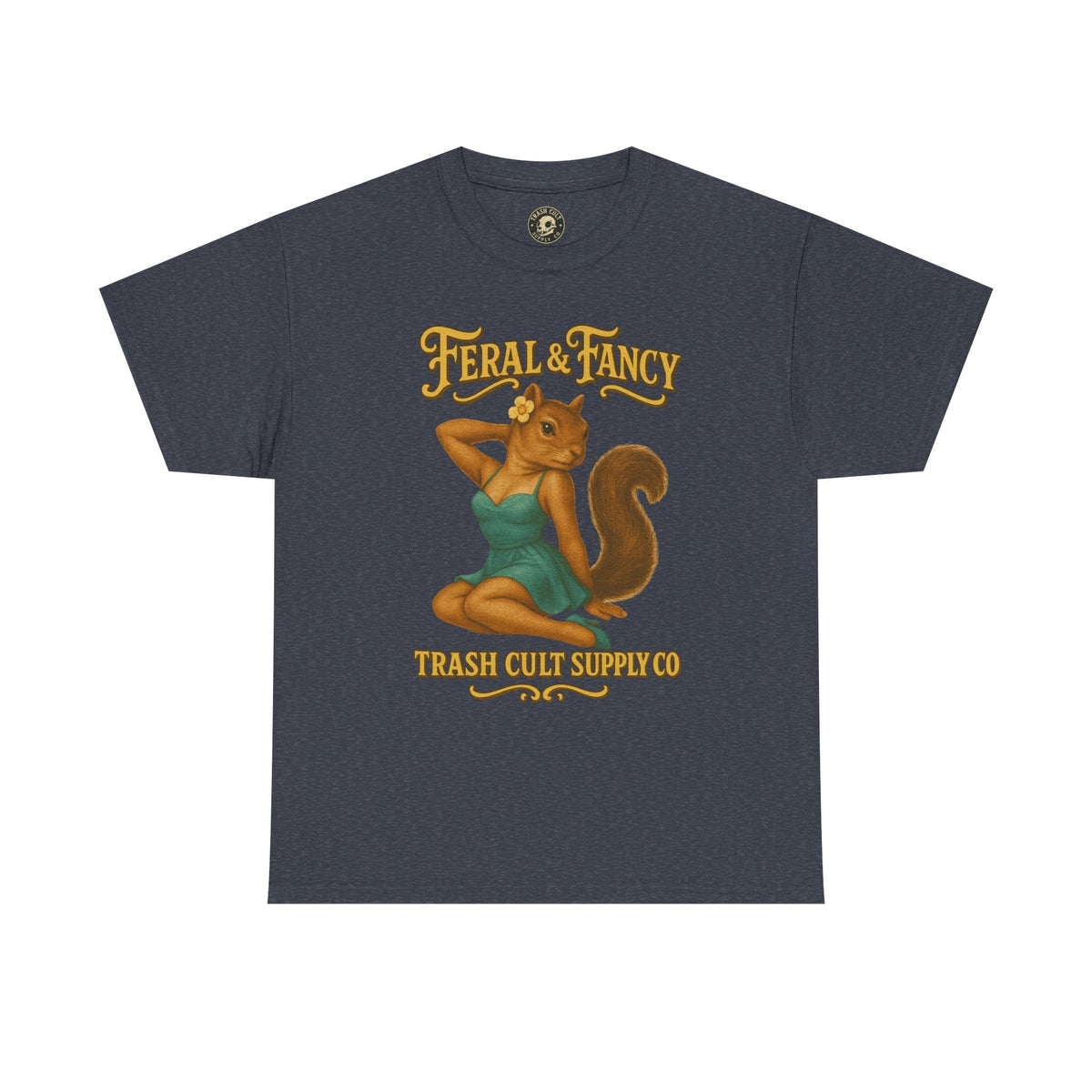 Feral & Fancy Pin-Up Squirrel Shirt – Vintage 1950s Style | Trash Cult Supply Co | Gildan 5000