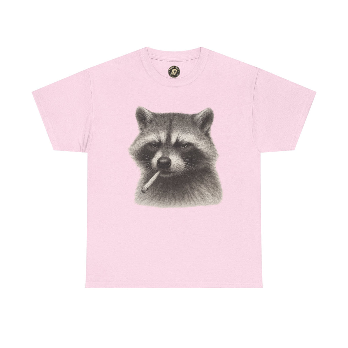 Dirty Harry Raccoon Halftone Shirt – Soft Grit Aesthetic, Smoking Trash Panda Graphic Tee