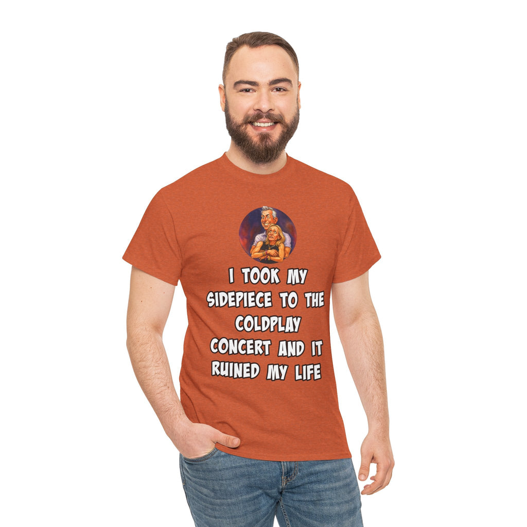 Funny CEO Concert Shirt – “I Took My Sidepiece to the Coldplay Concert” Meme Tee – Gildan 5000