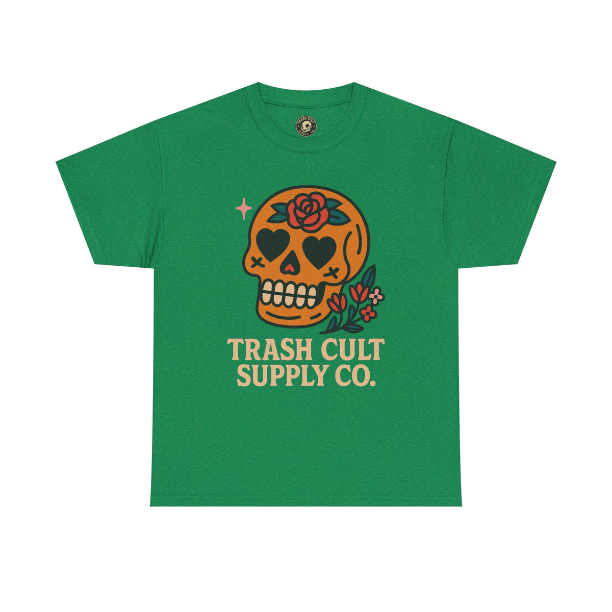 Sugar Skull T-Shirt – Trash Cult Supply Co. – Gildan 5000 Heavy Cotton Tee