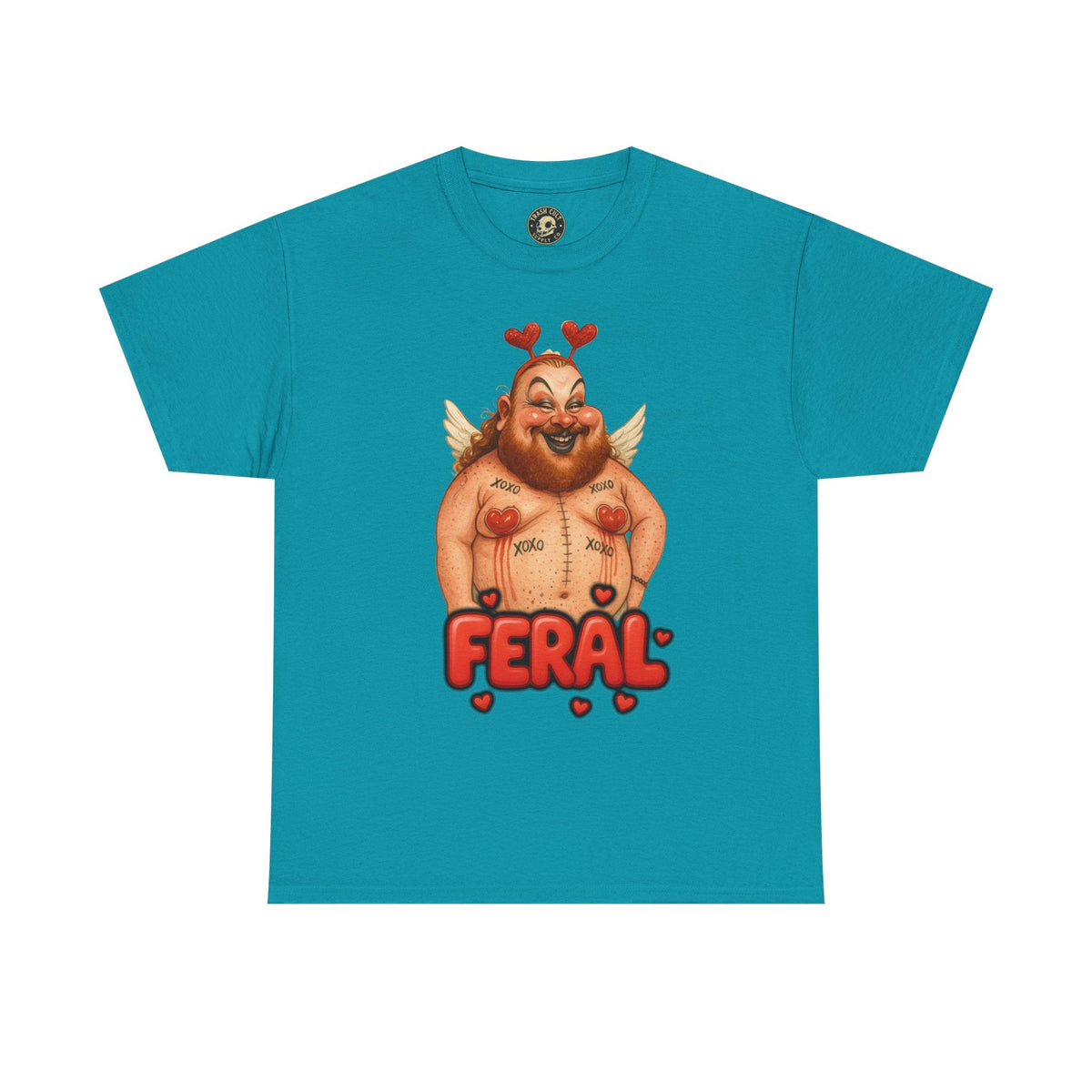 Feral Cupid Macabre Valentine Shirt | Fun Graphic Shirt, Quirky Gift, Casual Wear, Valentine's Apparel, Trendy Statement Top