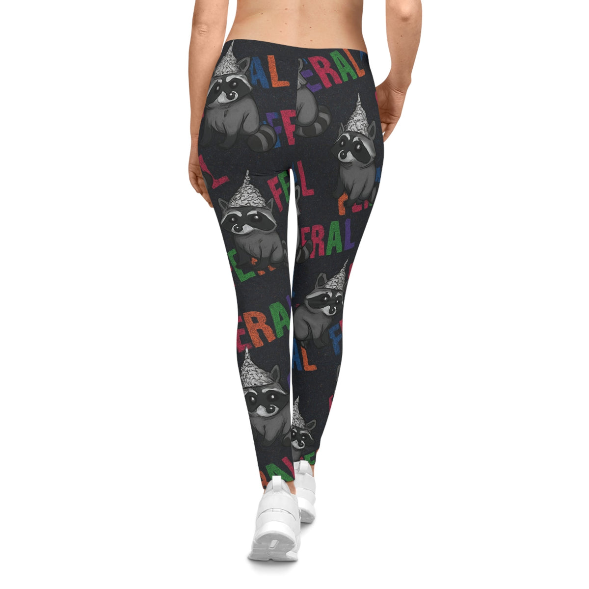 Feral Raccoon Leggings – Funny Animal Print Pants for Women | Bold Gift for Animal Lovers