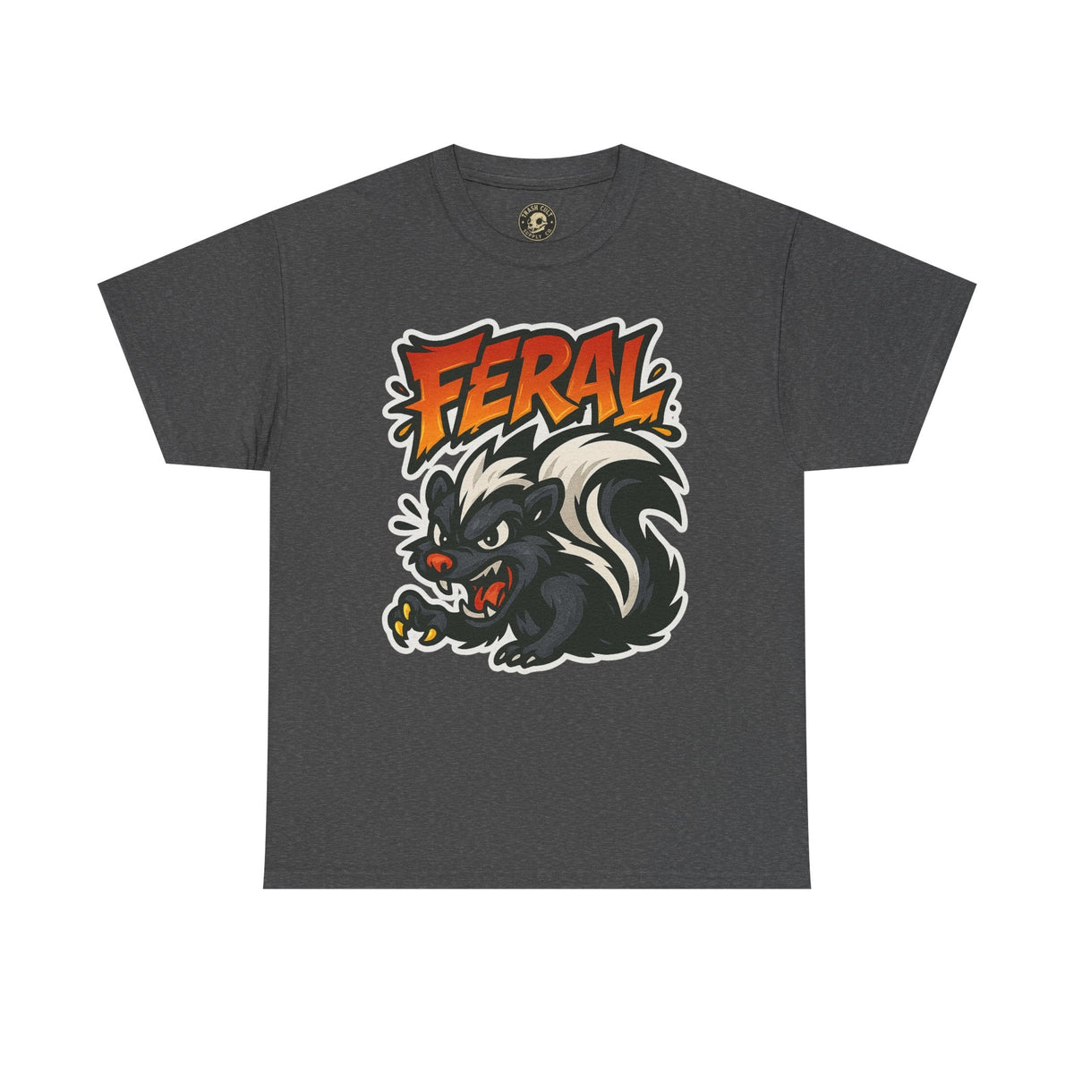 Feral  Skunk Graphic Tee, Cool T-Shirt, Streetwear Style, Unique Gift, Animal Lover Apparel, Fun Casual Wear
