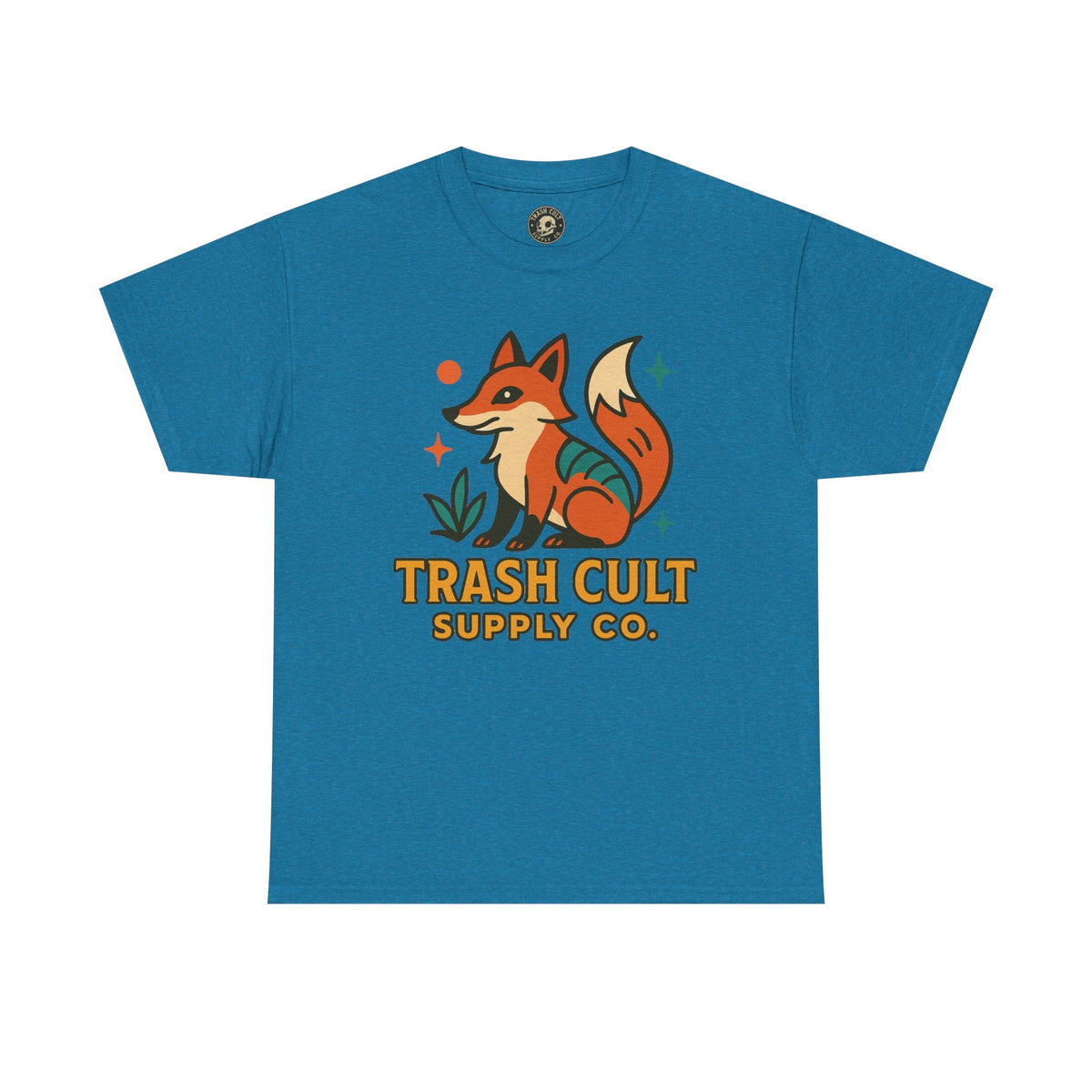 Trash Cult Fox Unisex Heavy Cotton Tee - Eco-Friendly Fashion Statement, Perfect for Nature Lovers, Casual Wear, Gifts, and Festivals