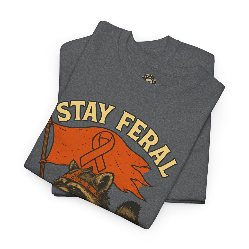 Stay Feral Fight MS Raccoon warrior shirt