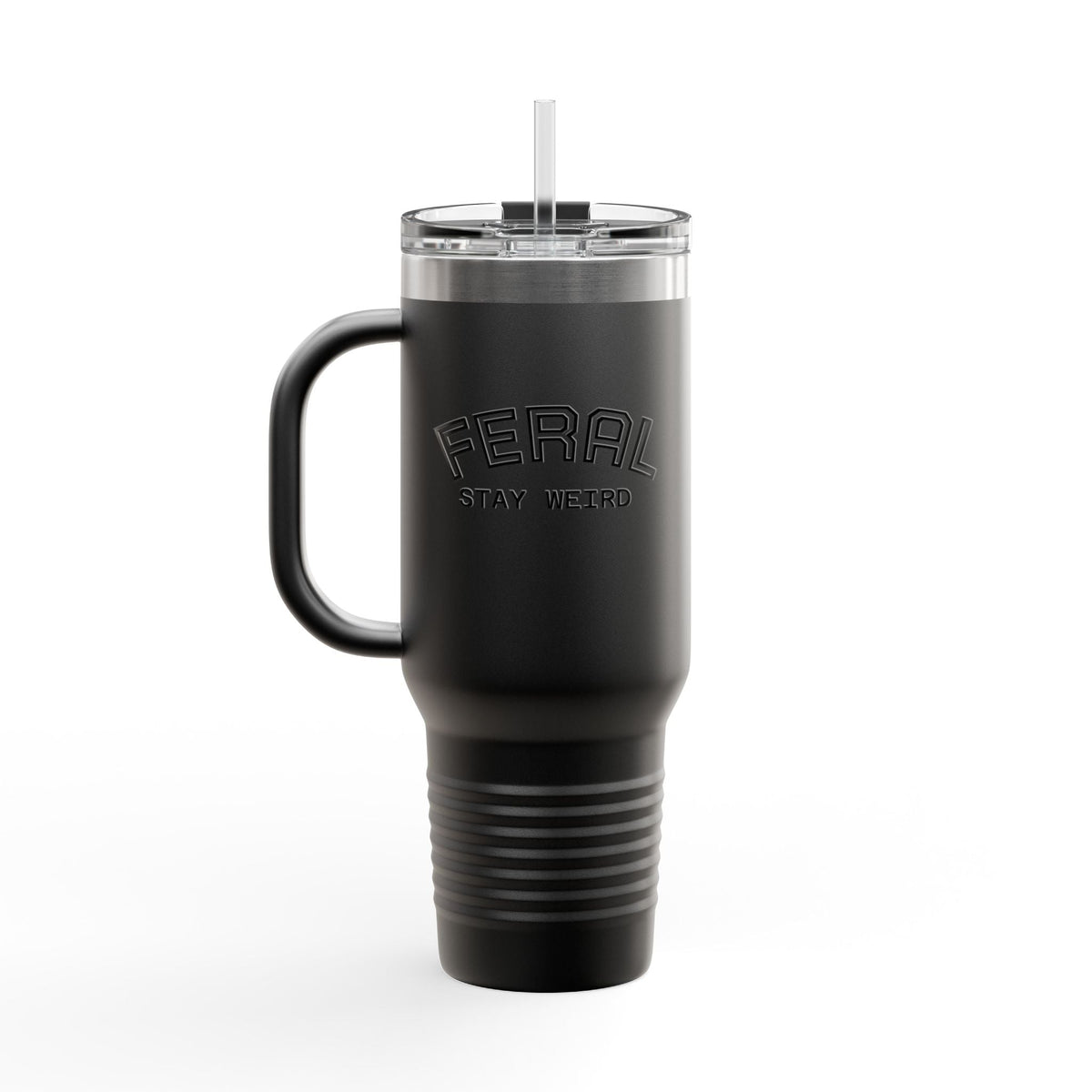 40oz Insulated Travel Mug with Handle – Leak-Proof Stainless Steel Tumbler for Hot & Cold Drinks | Trash Cult / FERAL Edition