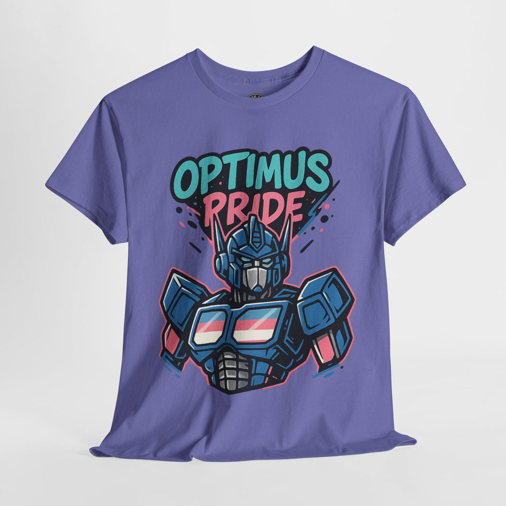 Optimus Pride T-Shirt – Trans Pride Robot Graphic Tee | Gildan 5000 Unisex Shirt