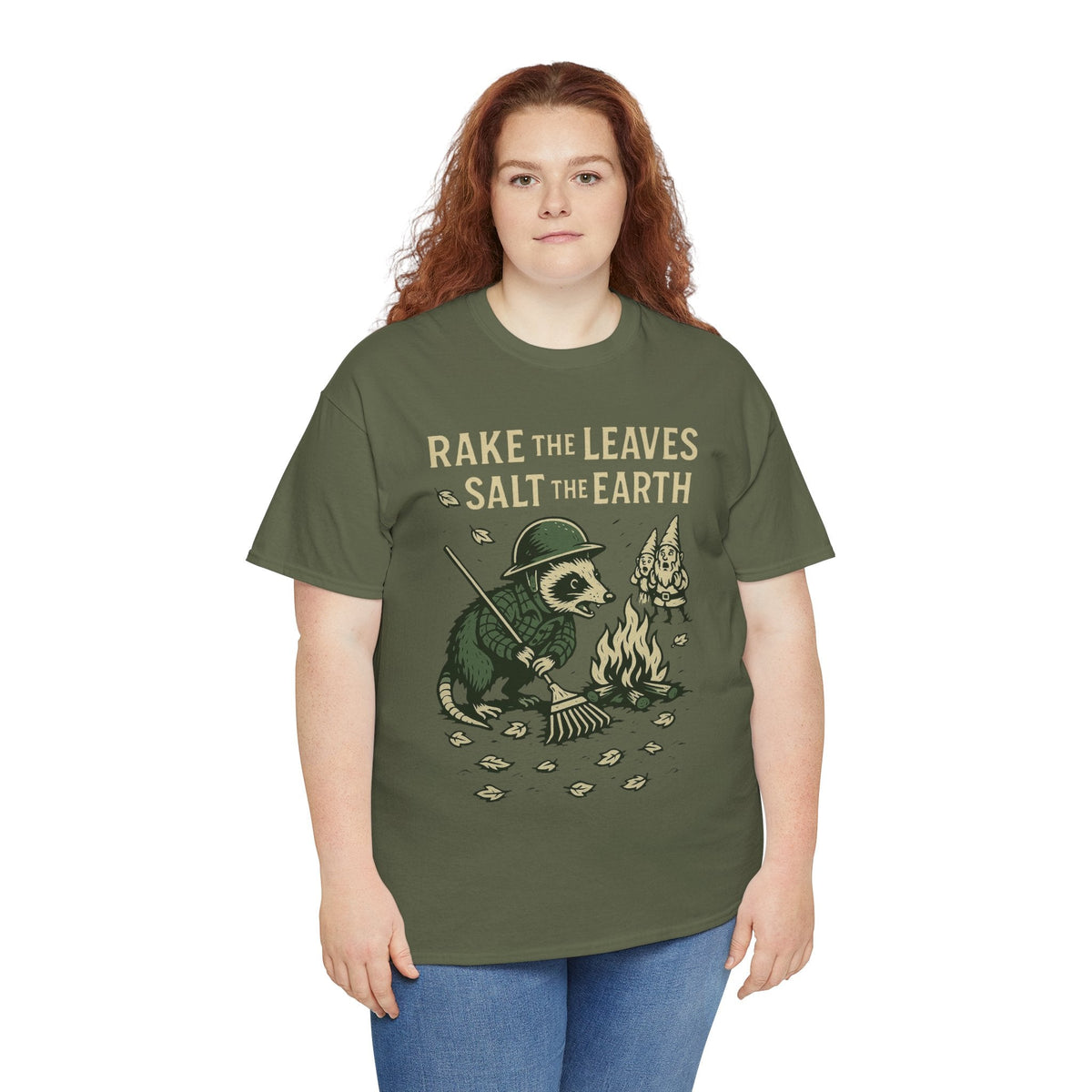 Rake the Leaves Salt the Earth Shirt – Possum Yard Warfare Tee – Fall of Humanity Collection – Trash Cult Supply Co.
