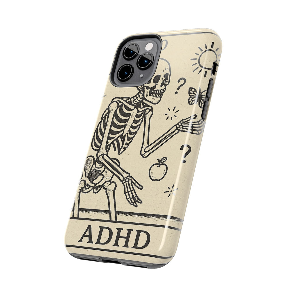 Skeleton ADHD Phone Cases, Unique Phone Cover, Funny ADHD Gift, Quirky Skeleton Design, Cool Accessories for Everyone