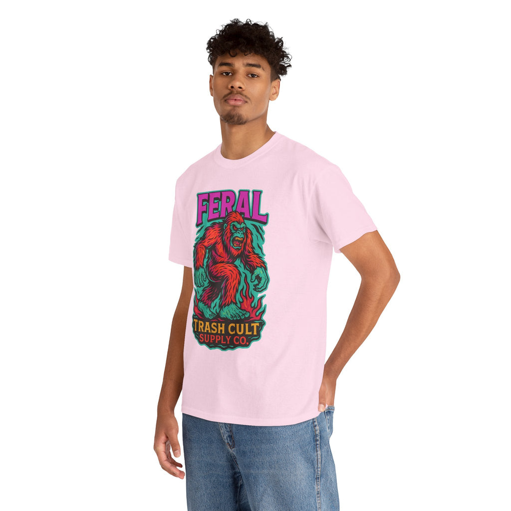 FERAL Bigfoot Shirt – Trashcore Bold Colors | Trash Cult Supply Co | Gildan 5000 Tee