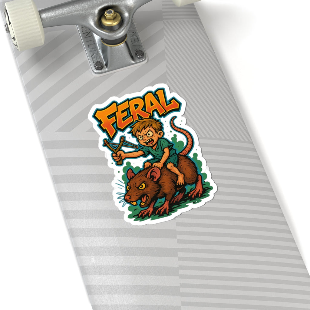 Feral Kids Stickers, Playful Vinyl Decals, Fun Artwork for Laptops, Totes, and Gifts, Unique Illustrations for Kids' Rooms