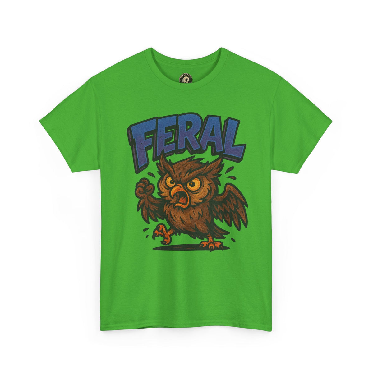 Feral Owl T-Shirt – Bold Animal Graphic Tee | Unisex Cotton Shirt for Bird Nerds & Chaos Lovers