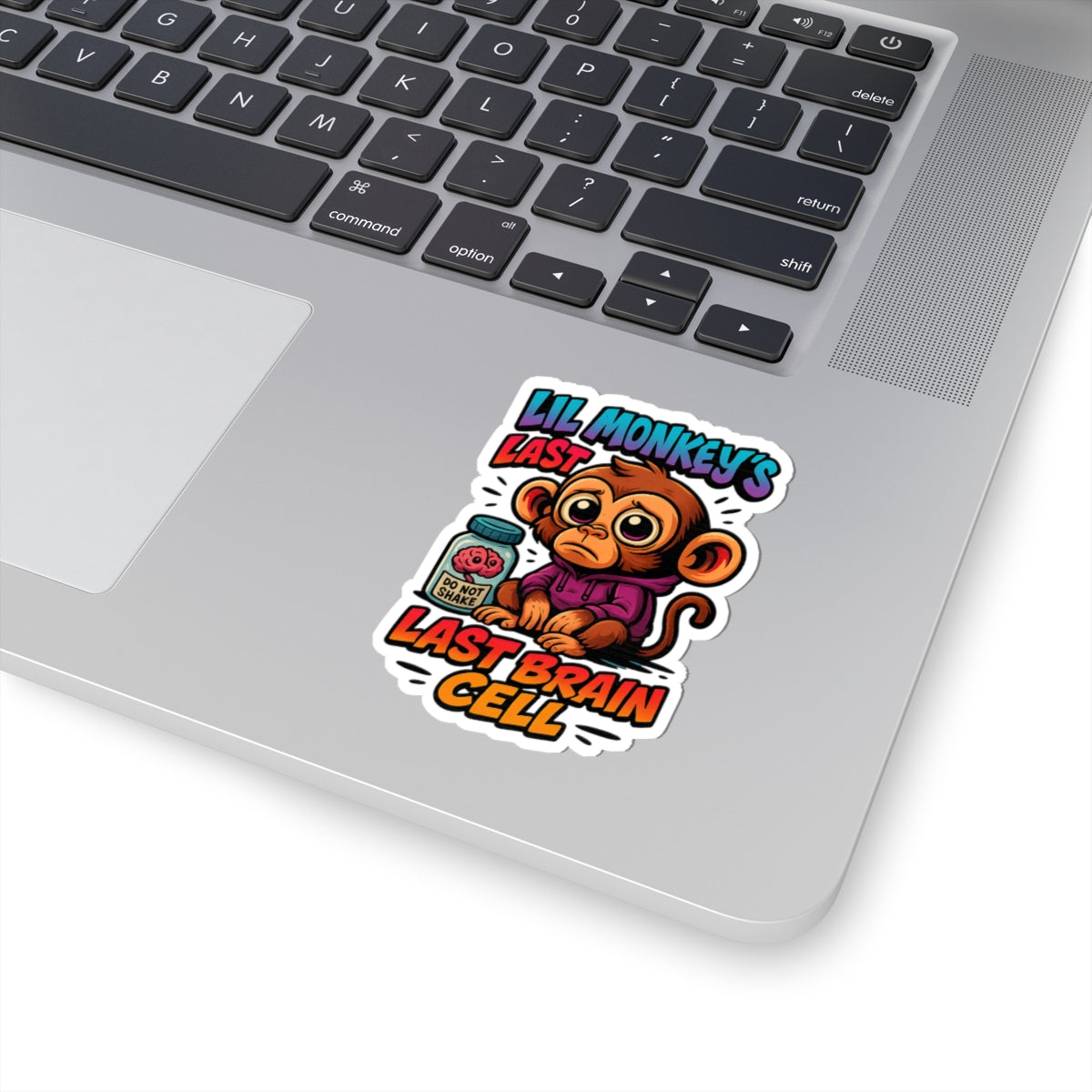 Lil Monkey’s Last Brain Cell Vinyl Sticker – Funny ADHD Meme Sticker – Mental Health Humor