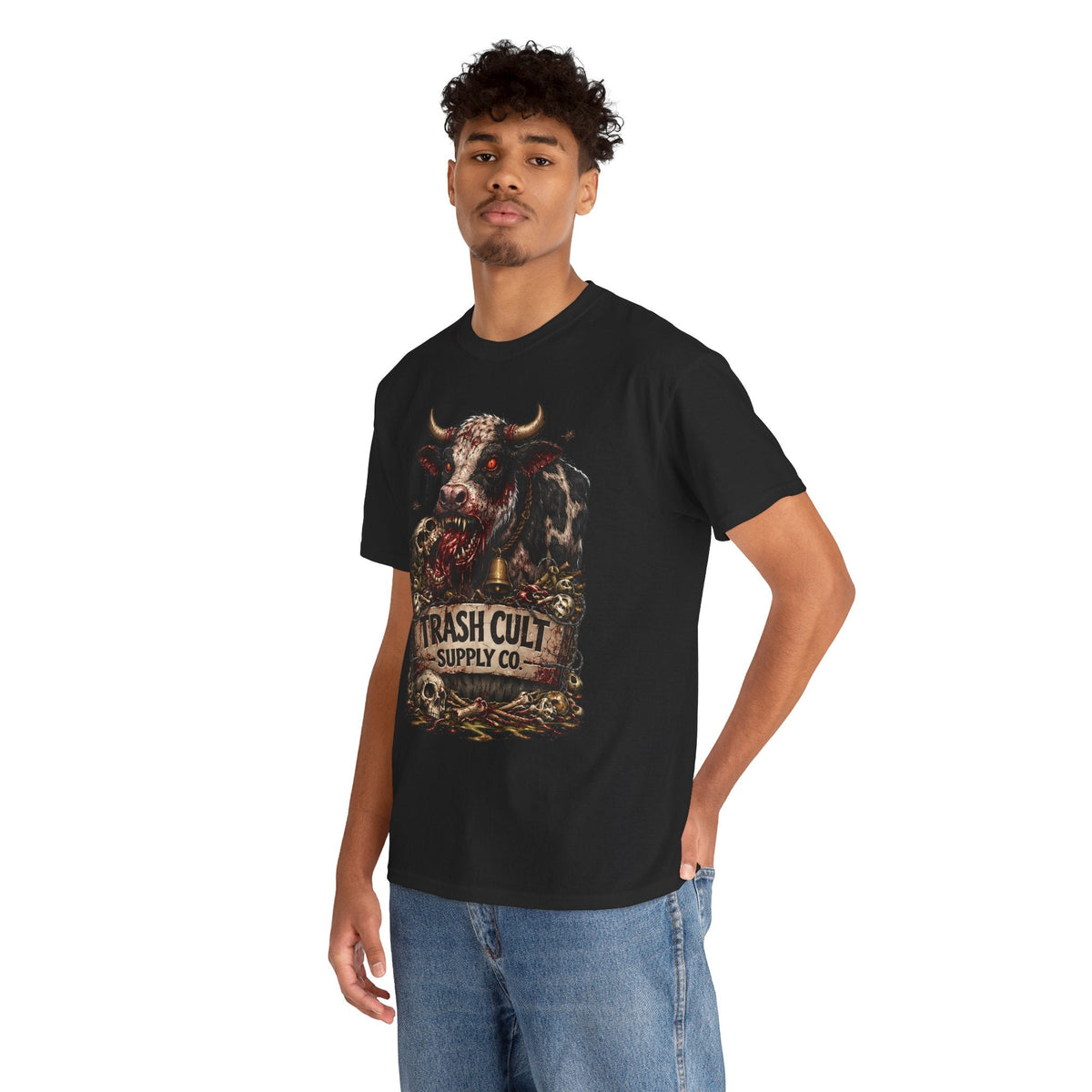 Trash Cult Supply Co. Cow Skull Tee