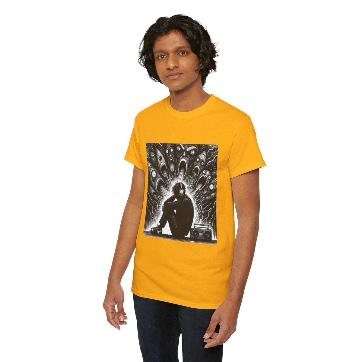 Xian Allen x Trash Cult Shirt – “Turn It Up Louder” | Screaming Chaos Headphones Tee